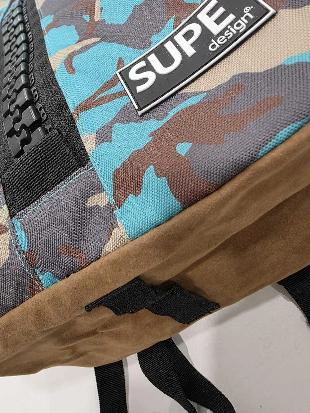 SUPE Design MegaZip Backpack Camo Green Waterproof Laptop School Travel NWT